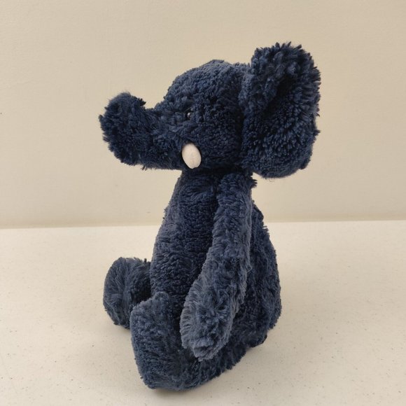 Jellycat Plush Bashful Blue Elephant 12” Stuffed Animal Plush Toy - Picture 2 of 7